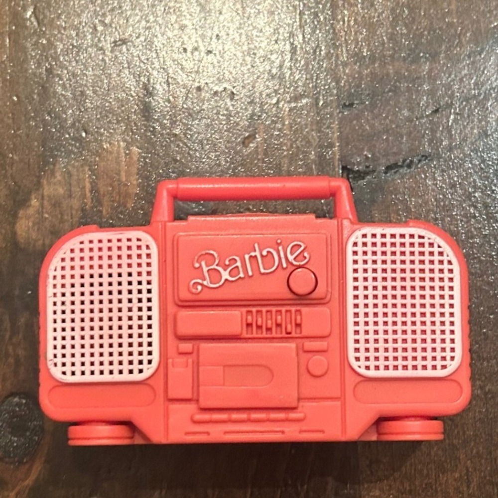 Vintage Barbie Boombox Radio Toy Pink Miniature Doll Accessory Barbiecore Y2K 80